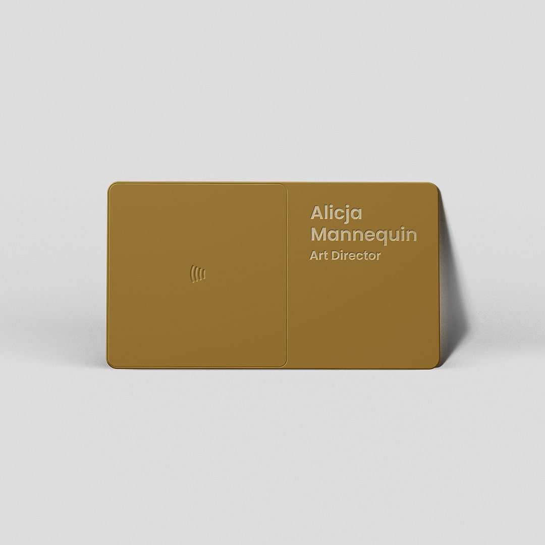 Sustainable Gold Metal Digital Business Card