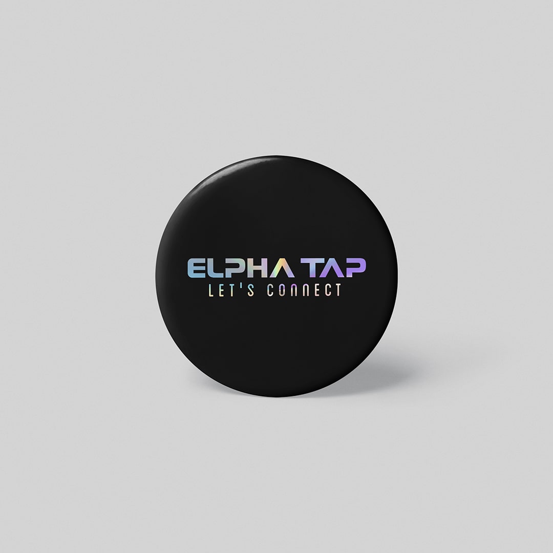 ElphaTap - Take your Professional  Phone Tag Digital Business Cards, Black