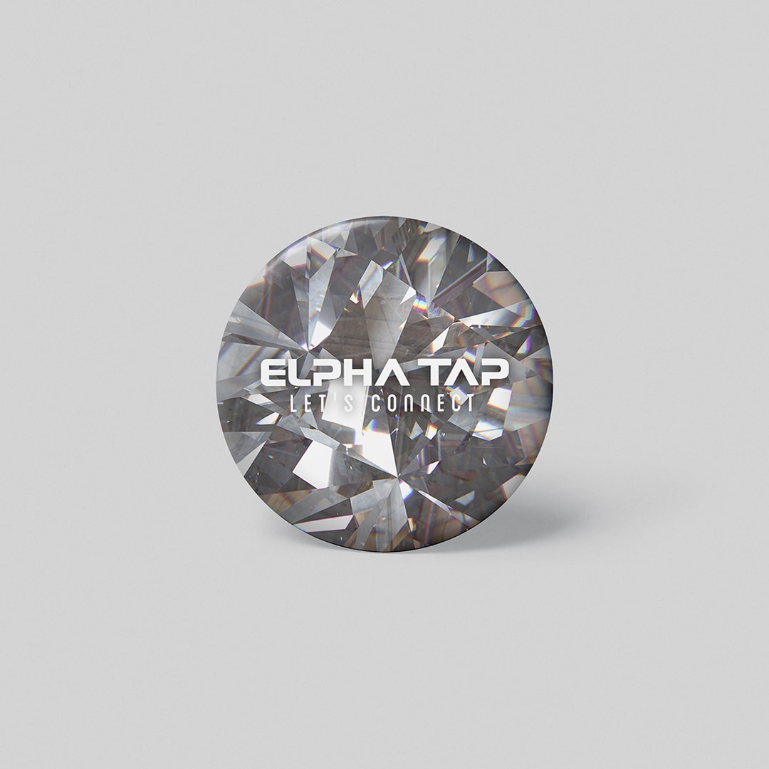 ElphaTap -Buy Professional Phone Tag Digital Business Card, Crystal