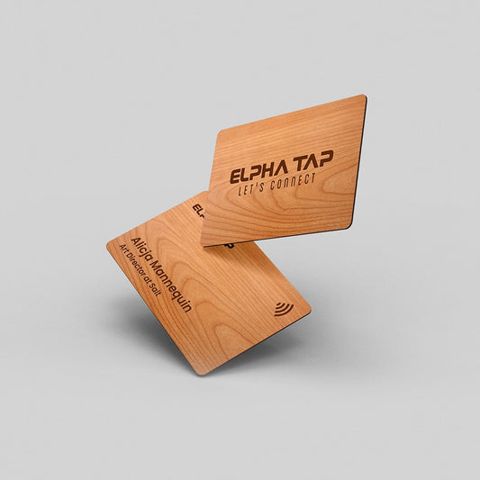 ElphaTap - Get a Unique Bamboo Digital Business Cards, Cherry