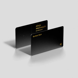 ElphaTap - Get Your Metal Digital Business Cards, Black inside Gold for Your Business