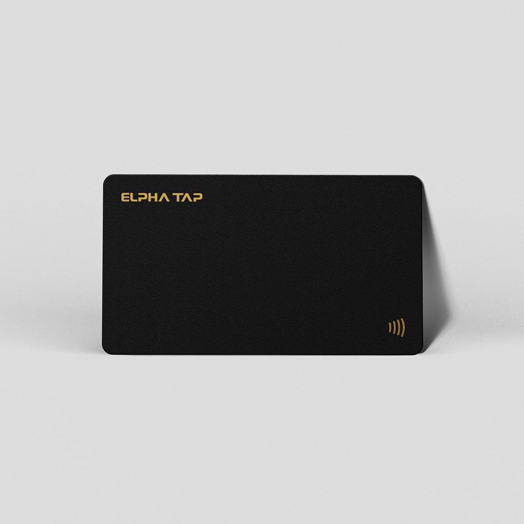 Sustainable Black Inside Gold Metal Digital Business Card