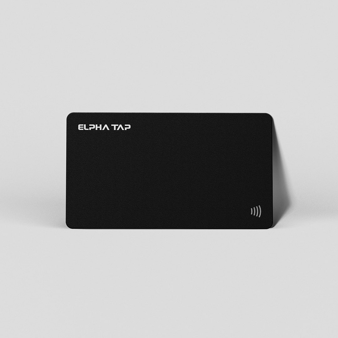 Sustainable Black Inside Silver Metal Digital Business Card