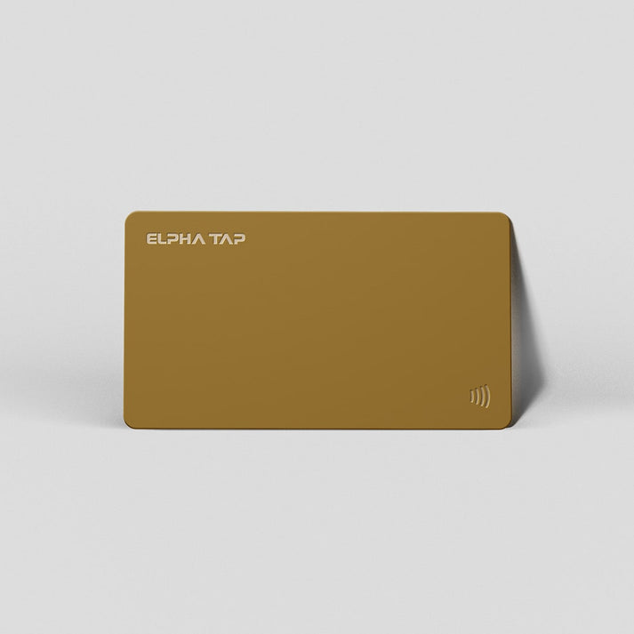 ElphaTap Custom Gold Metal Digital Business Cards for Your Brand