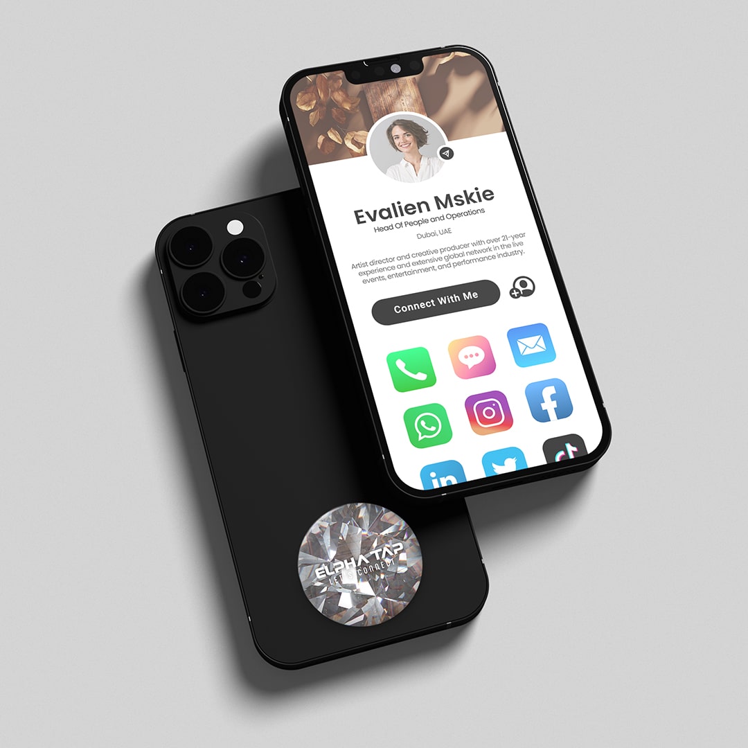 Phone Tag Crystal, Digital Business Card