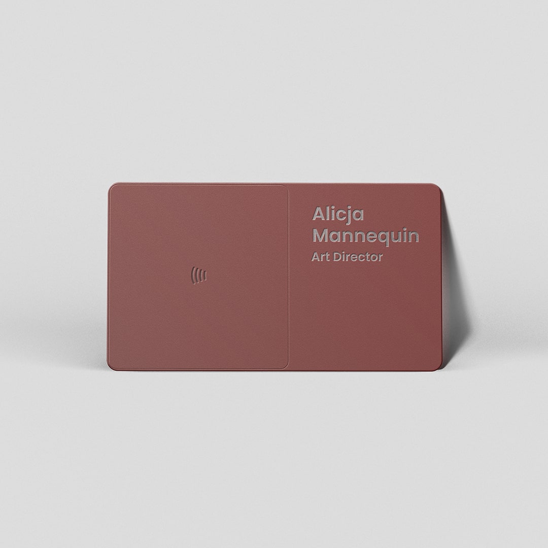 Sustainable Rose Gold Metal Digital Business Card